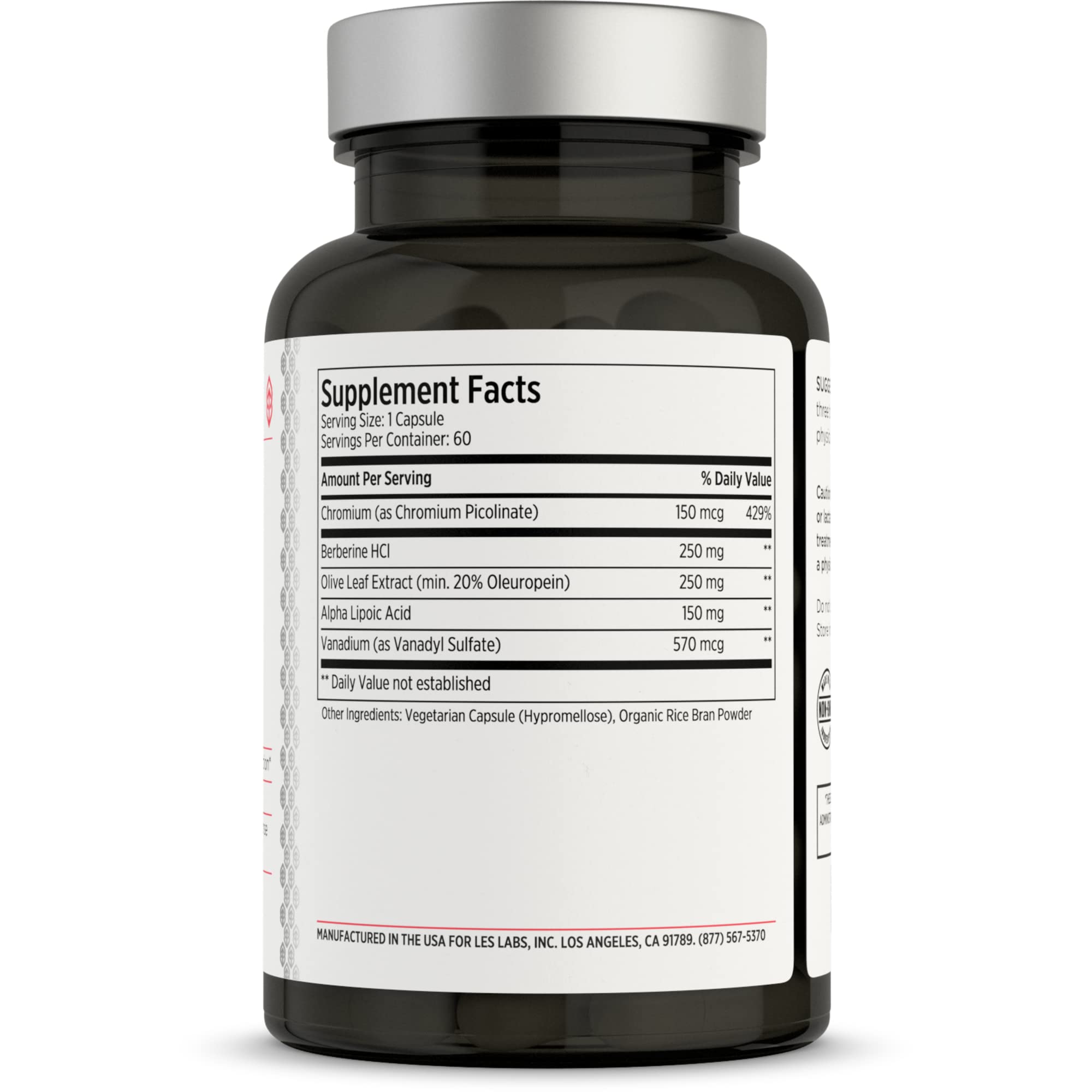 LES Labs Insulin Health capsules for easy daily use.