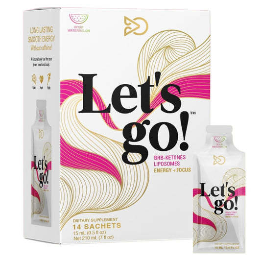 LET GO Sour Watermelon Ketone Gel bottle for on-the-go energy.