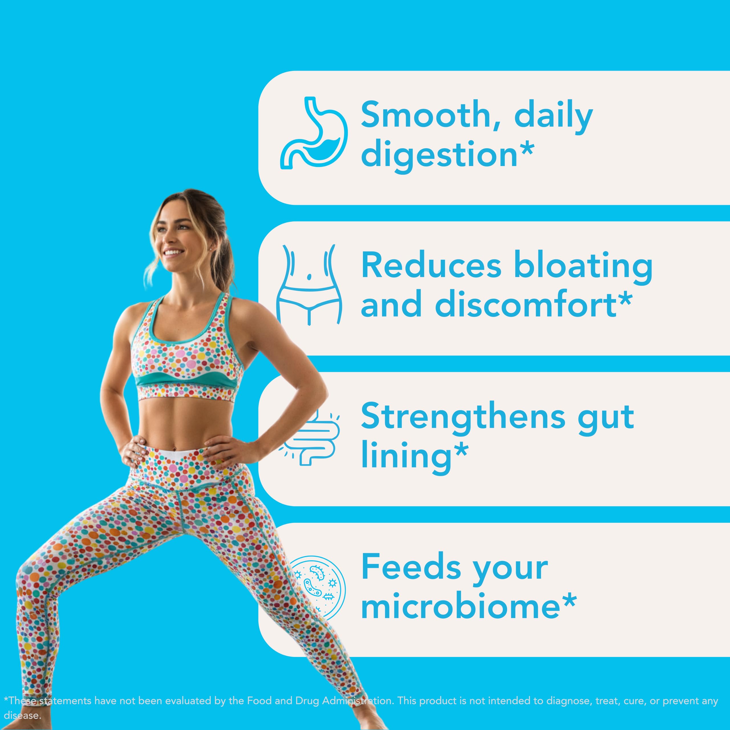 Label detail showing three-in-one probiotic blend and dosage.