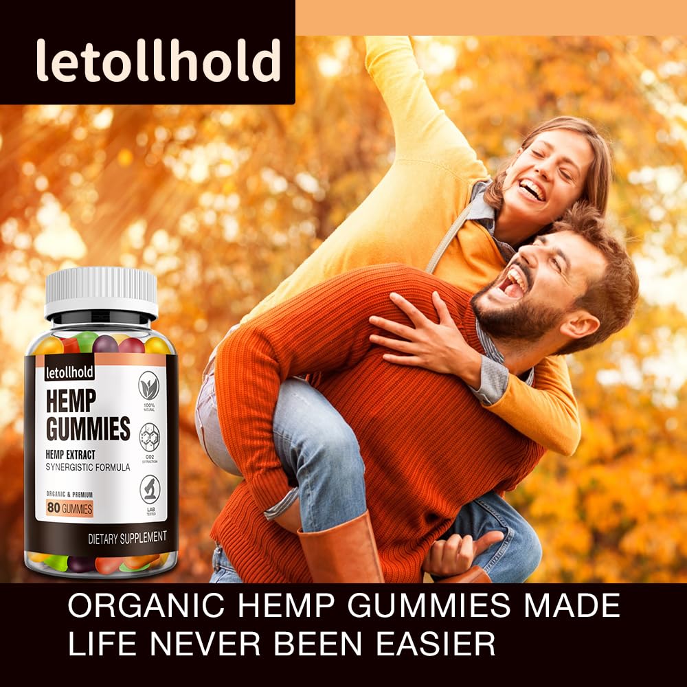 Letollhold hemp gummies low sugar label indicating lighter sweetness