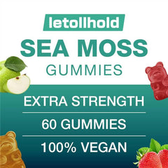 Letollhold Sea Moss Gummies natural, gluten-free, GMO-free ingredients.