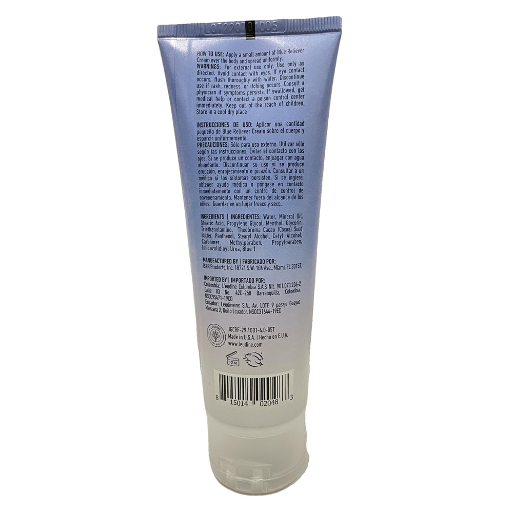 L’EUDINE Blue Reliever Cream vitamin B5 featuring versatile use for active individuals.