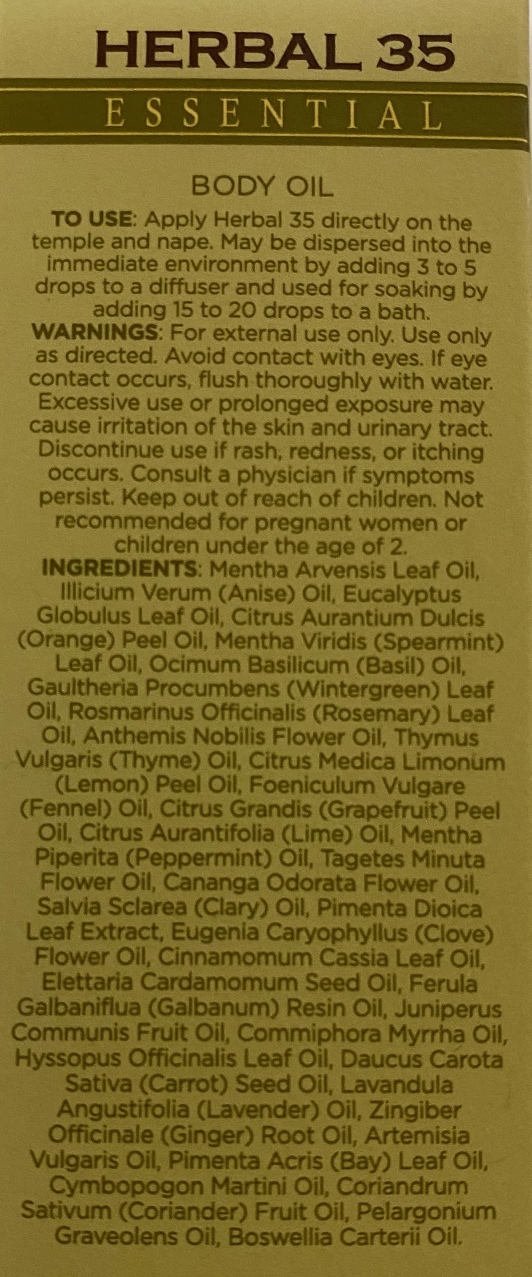At-home diffuser usage with Herbal 35 three-bottle set