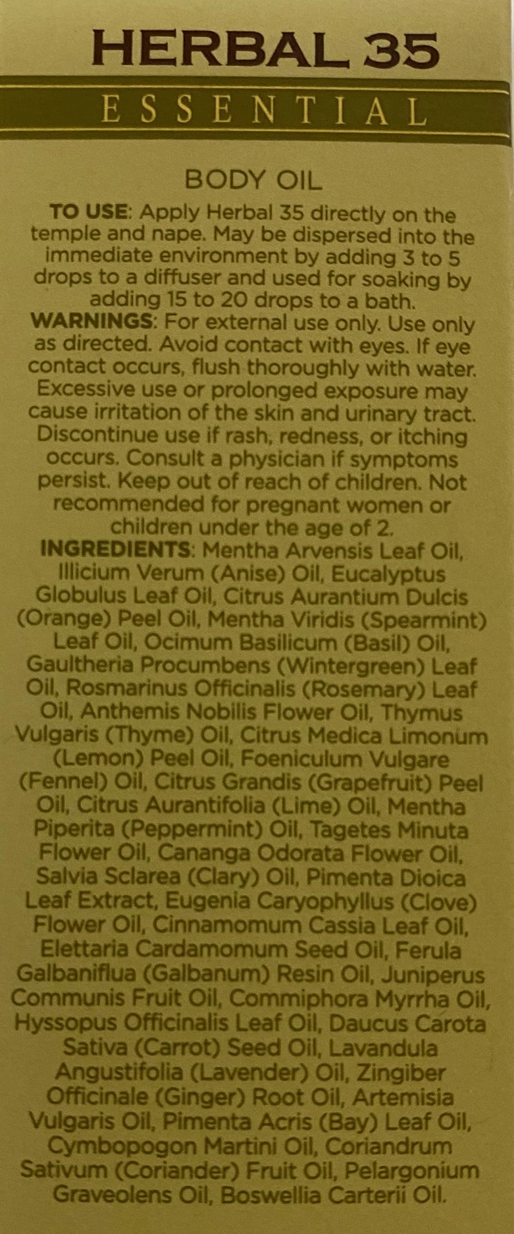 At-home diffuser usage with Herbal 35 three-bottle set