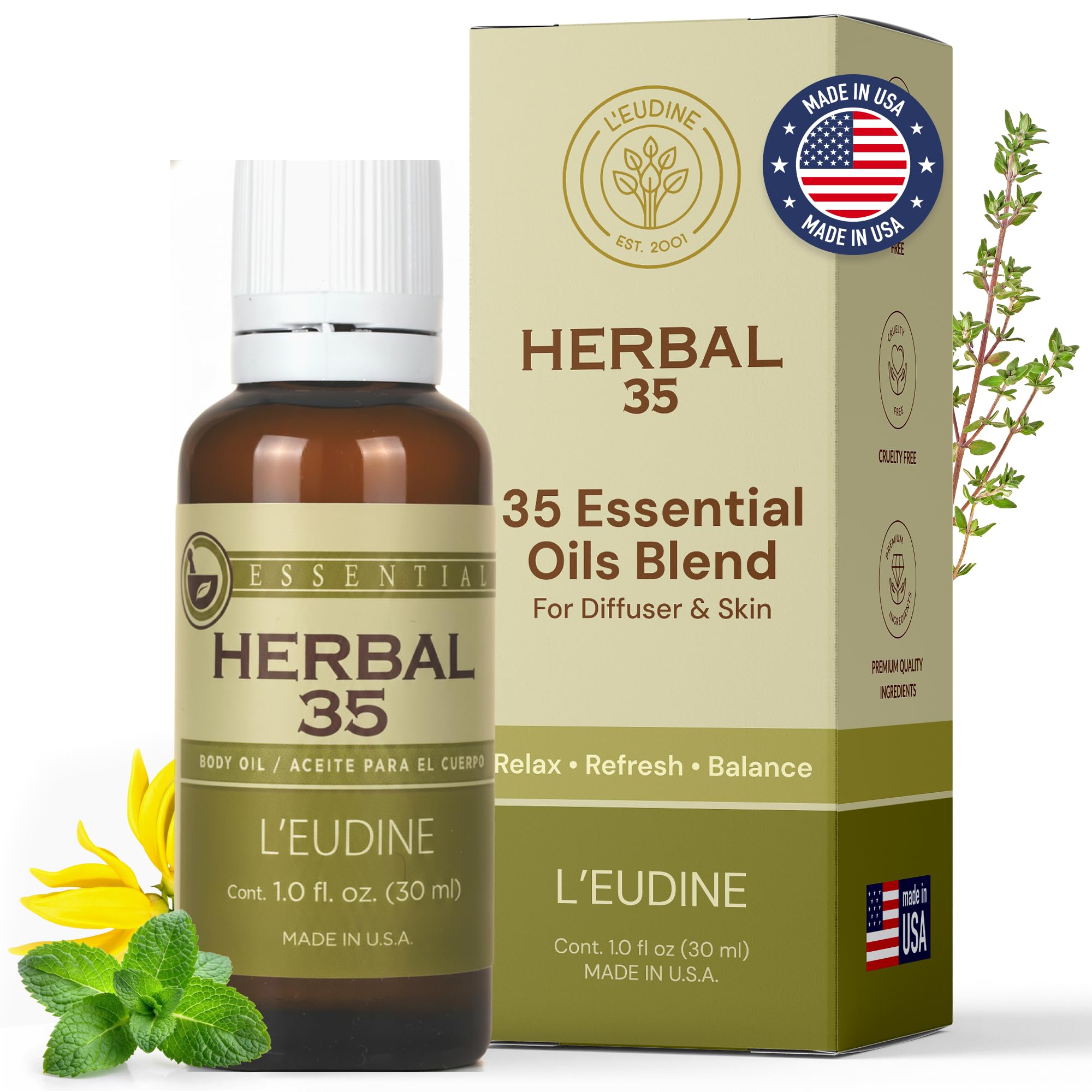 L’EUDINE Herbal 35 diffuser setup creates a calming atmosphere