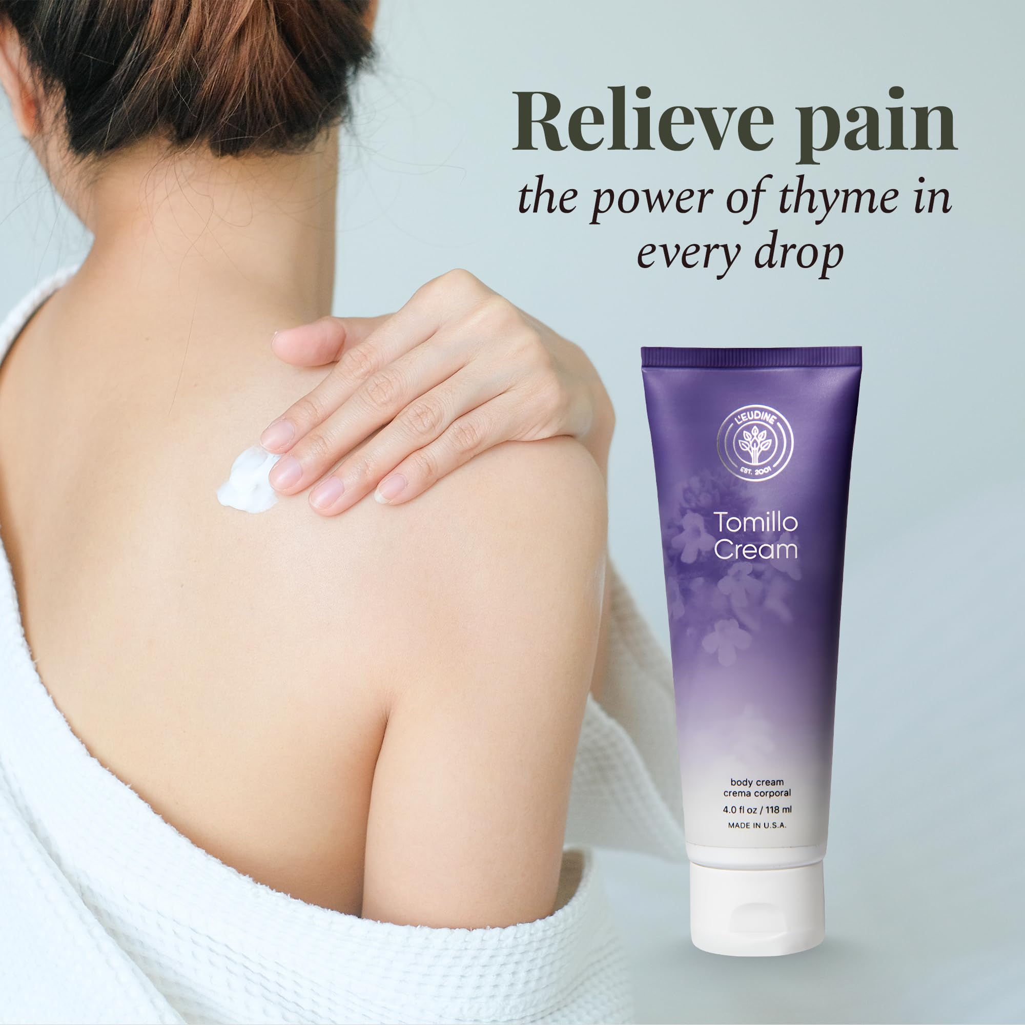 Pack of 3 x 4 oz L’EUDINE Thyme Body Cream