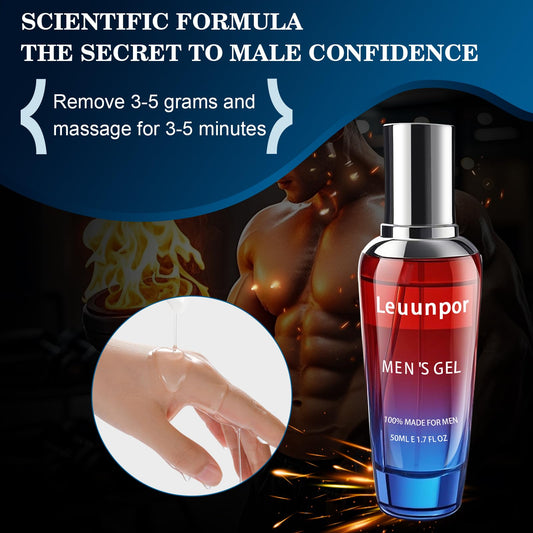 Close-up of Leuunpor gel texture showing smooth, non-greasy absorption.