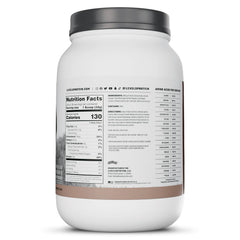 Levels Grass Fed Whey Chocolate Mocha ingredient panel shows no artificial flavors or sweeteners