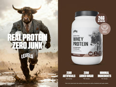 Levels Grass Fed Whey Chocolate Mocha scoop on tub for precise portions