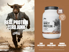 Levels Grass Fed Whey powder scoop ready for post-workout servings.