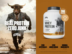 Levels Grass Fed Whey Vanilla Cinnamon scoop ready for a quick shake after training.