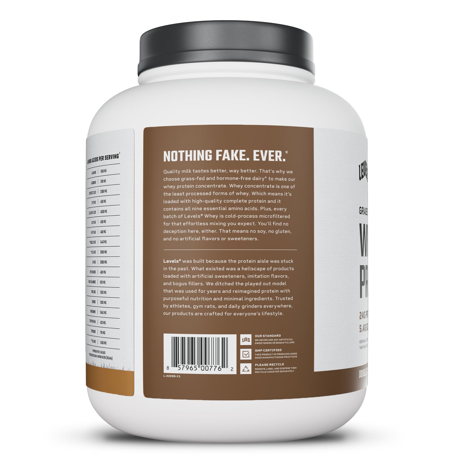 Levels No artificials formula delivering natural flavor.