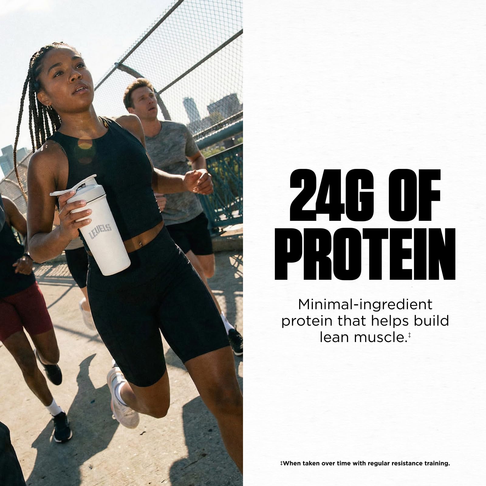 Levels Made in USA batch ensures high-quality, cold-process whey.