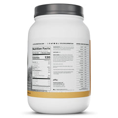 Levels Whey made in the USA packaging on display.