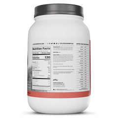 Levels whey made in USA bottle on kitchen counter