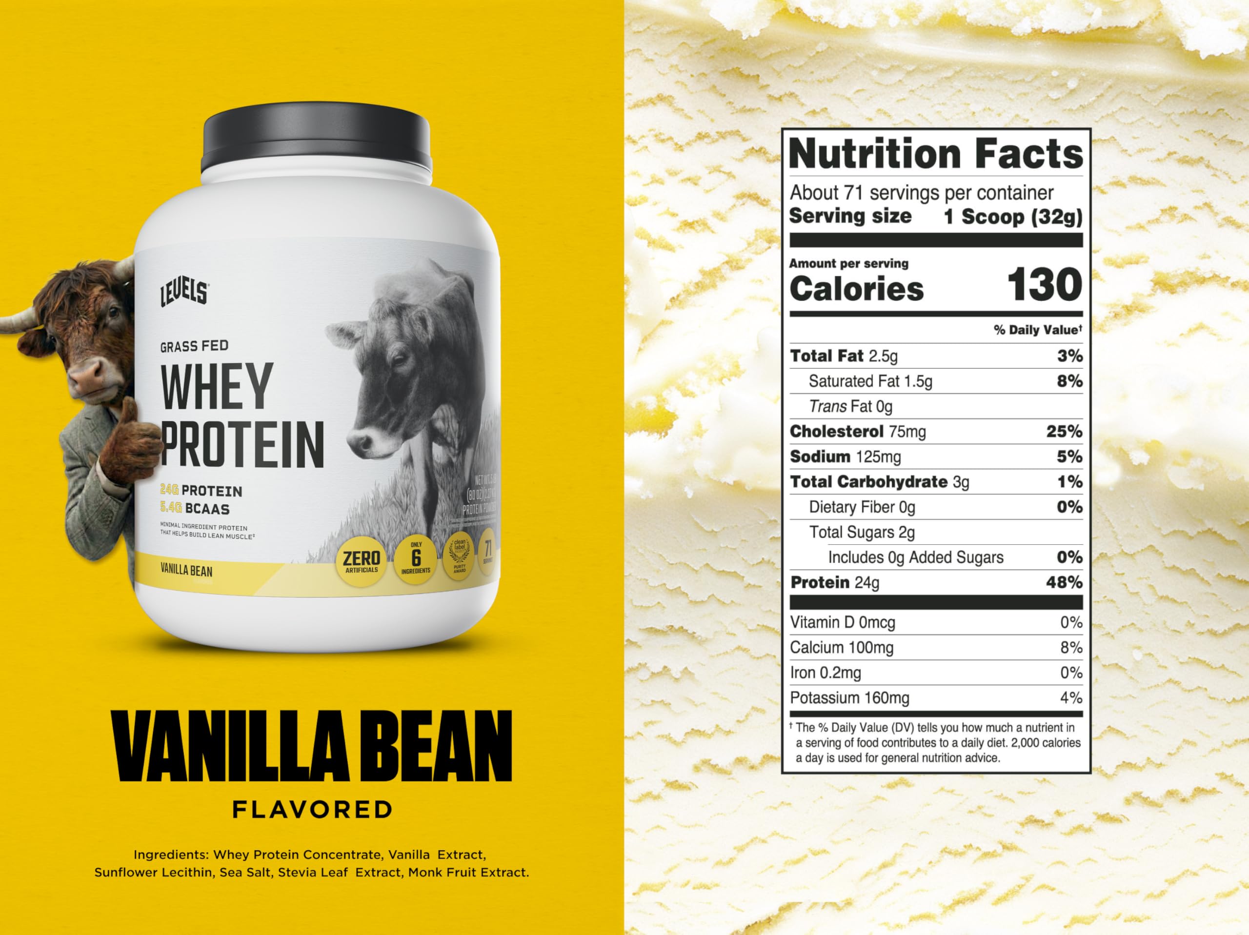 Levels Whey Protein Concentrate USA-made supports reliable, high-quality nutrition