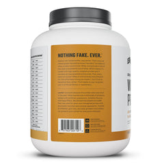 Levels Whey Vanilla Cinnamon bottle on counter suggests everyday use.