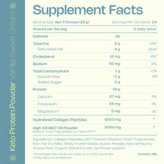 LevelUp Keto Protein vanilla shake in glass highlights creamy texture and smooth flavor.