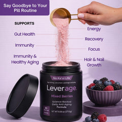 Leverage berry flavor dissolves smoothly in water