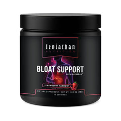 Leviathan Nutrition Bloat Support BIOMend powder in a bottle for easy daily use.
