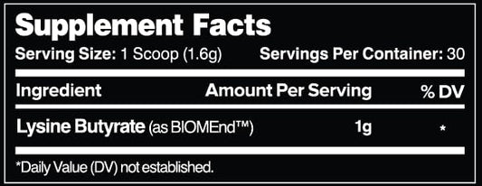 Leviathan Nutrition Bloat Support BIOMend with serving spoon for precise daily dosing.