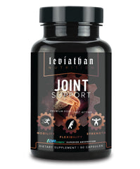 Leviathan Nutrition Joint Support bottle with label for easy dosing.