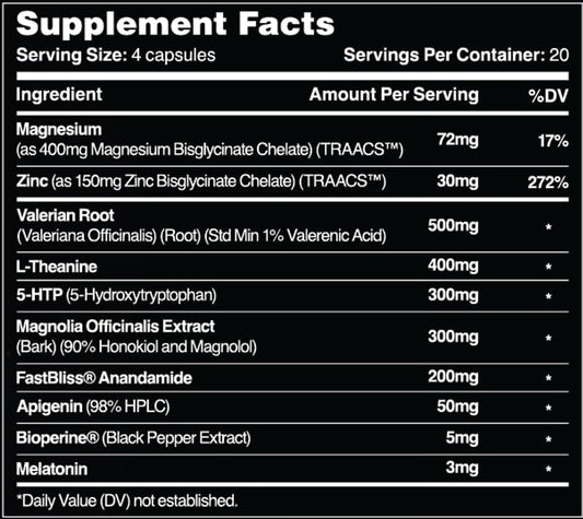 Leviathan Slumber capsules close-up highlighting a deep sleep support blend