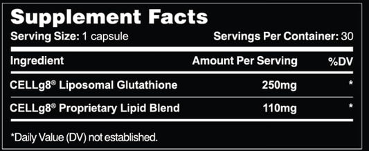 Leviathan Nutrition Liposomal Glutathione capsules pour demonstrates easy daily immune support.