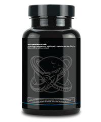 Leviathan Nutrition Prostate Support ingredients plate highlighting cranberry hibiscus and pomegranate.