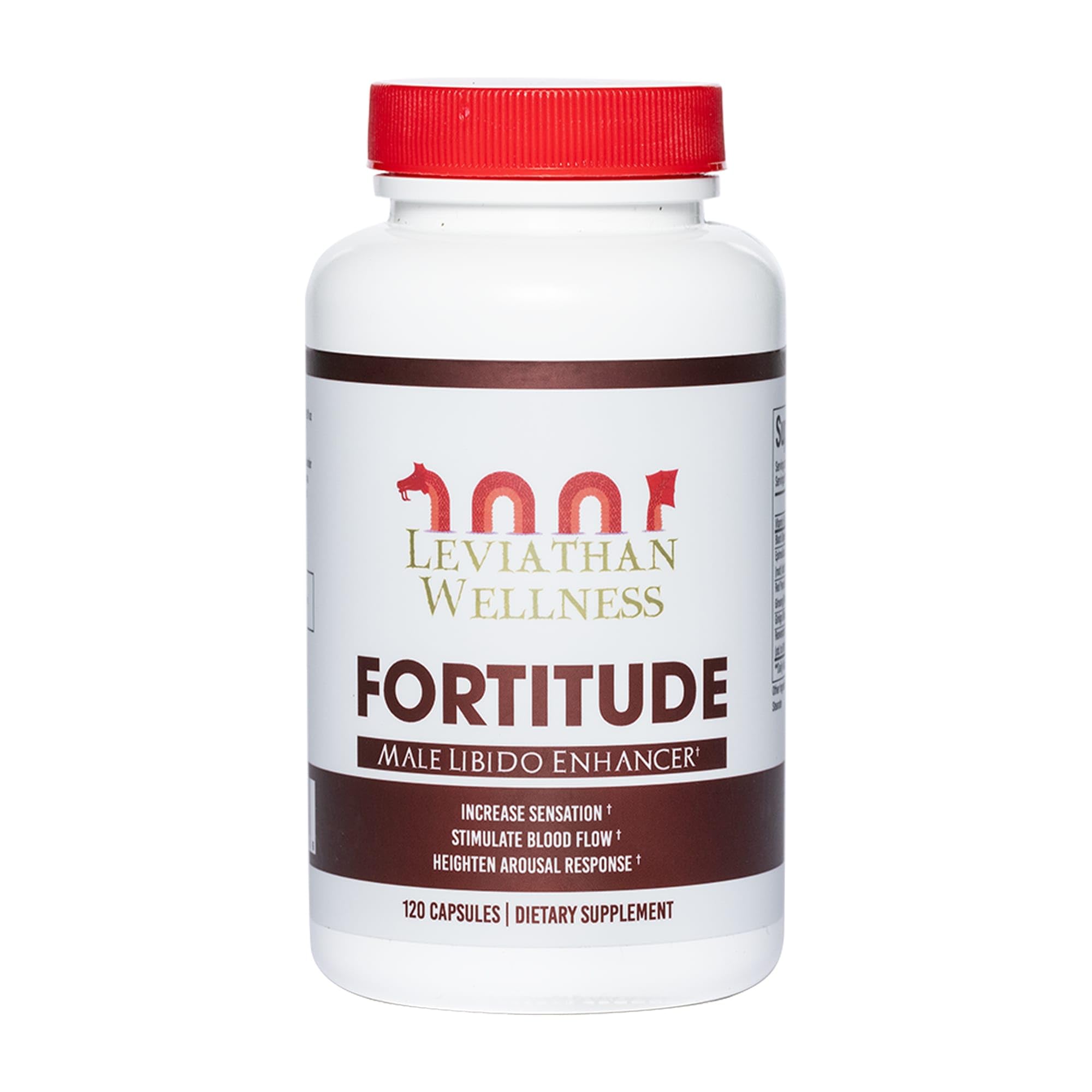 Leviathan Wellness Fortitude bottle on a counter for daily vitality