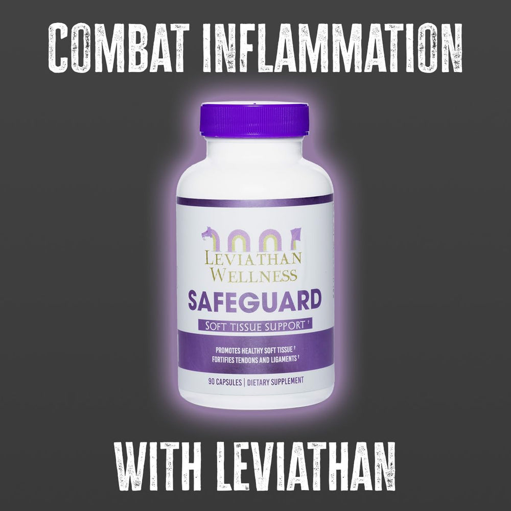 Leviathan Wellness Safeguard label detail features CoQ10 NAC and taurine for tissue support