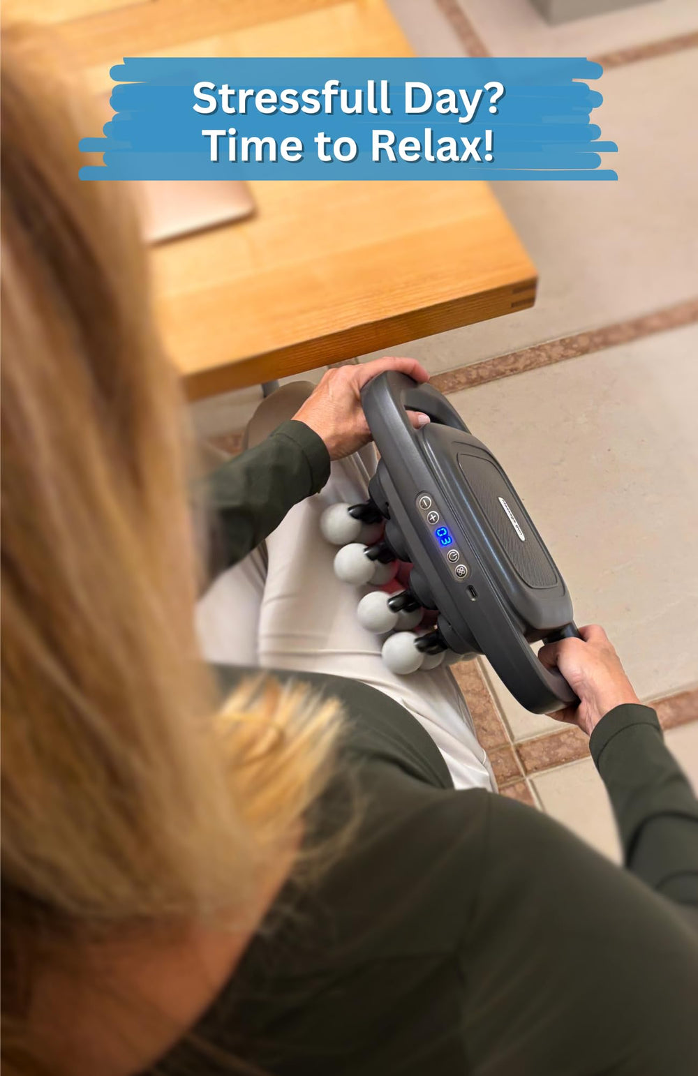 LEVILO 20-head massage gun portable case for travel and storage.