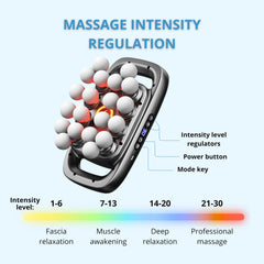 LEVILO 20-head massage gun quiet operation for peaceful sessions anywhere.