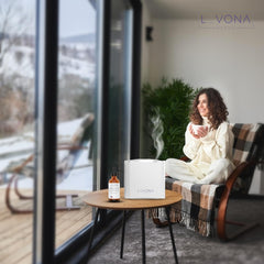 Levona Scent amber musk jasmine note hints add inviting scent layers.
