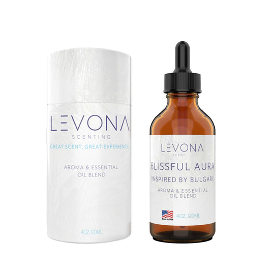 Levona Scent Blissful Aura bottle pour for a smooth diffuser aroma.