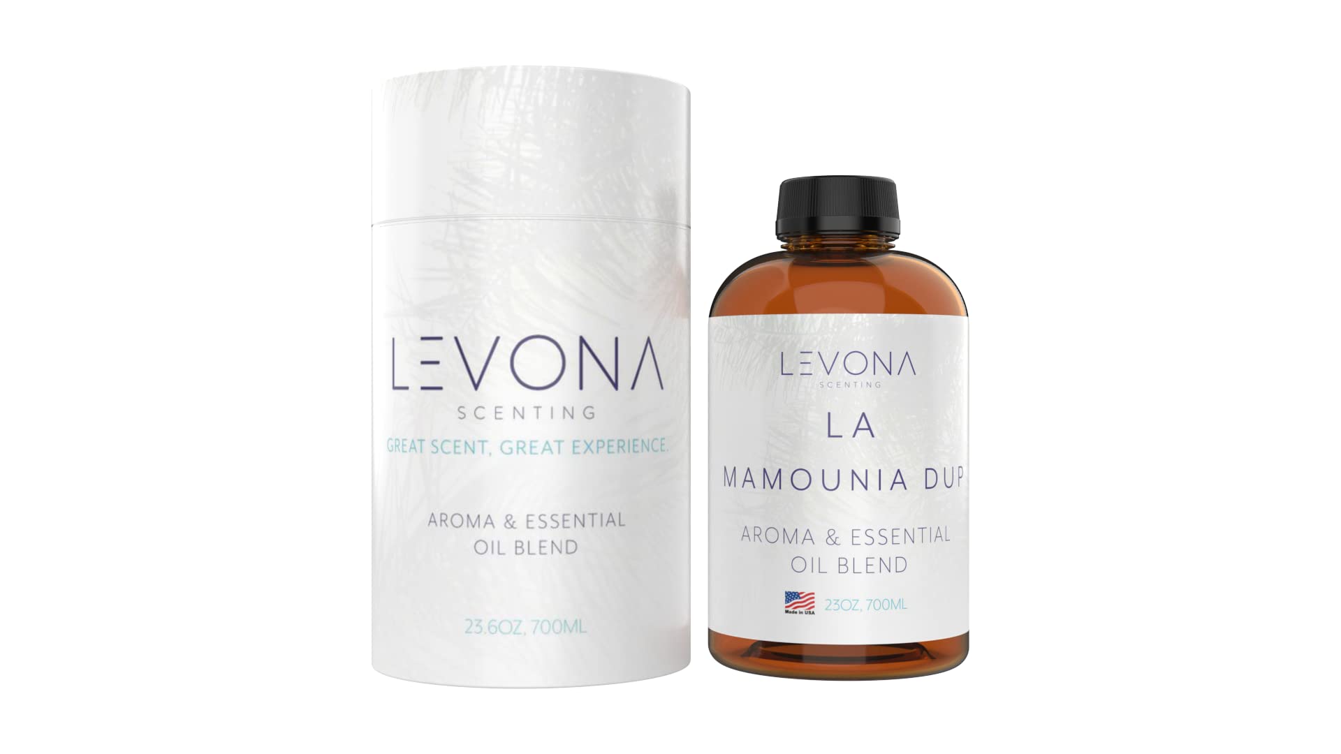 LEVONA SCENT La Mamounia Dup bottle in sunlight, evoking fresh citrus notes for uplifting rooms.