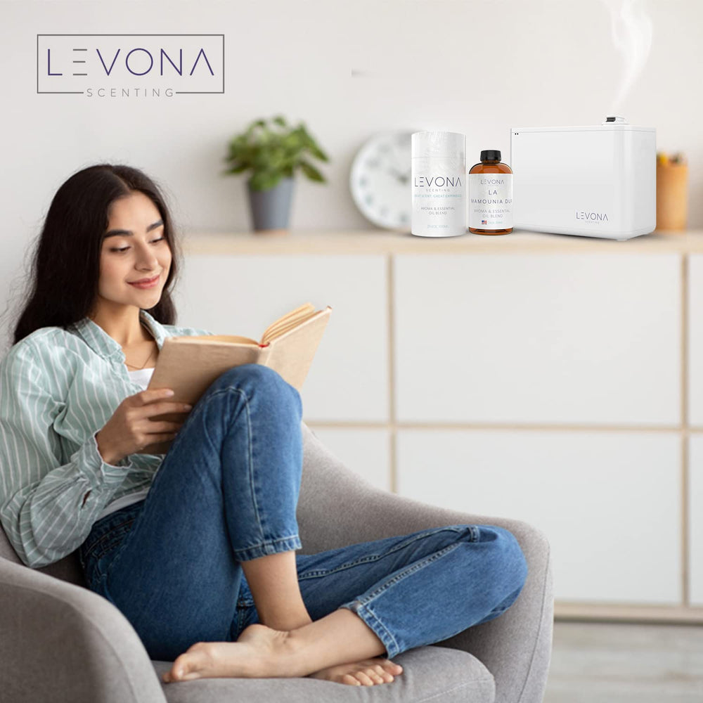 LEVONA SCENT Close-up of natural oils highlights purity and oils' golden hues.