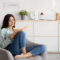 LEVONA SCENT Close-up of natural oils highlights purity and oils' golden hues.