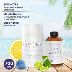 Levona Scent Sea Water diffuser in room creating a calming fragrance ambiance