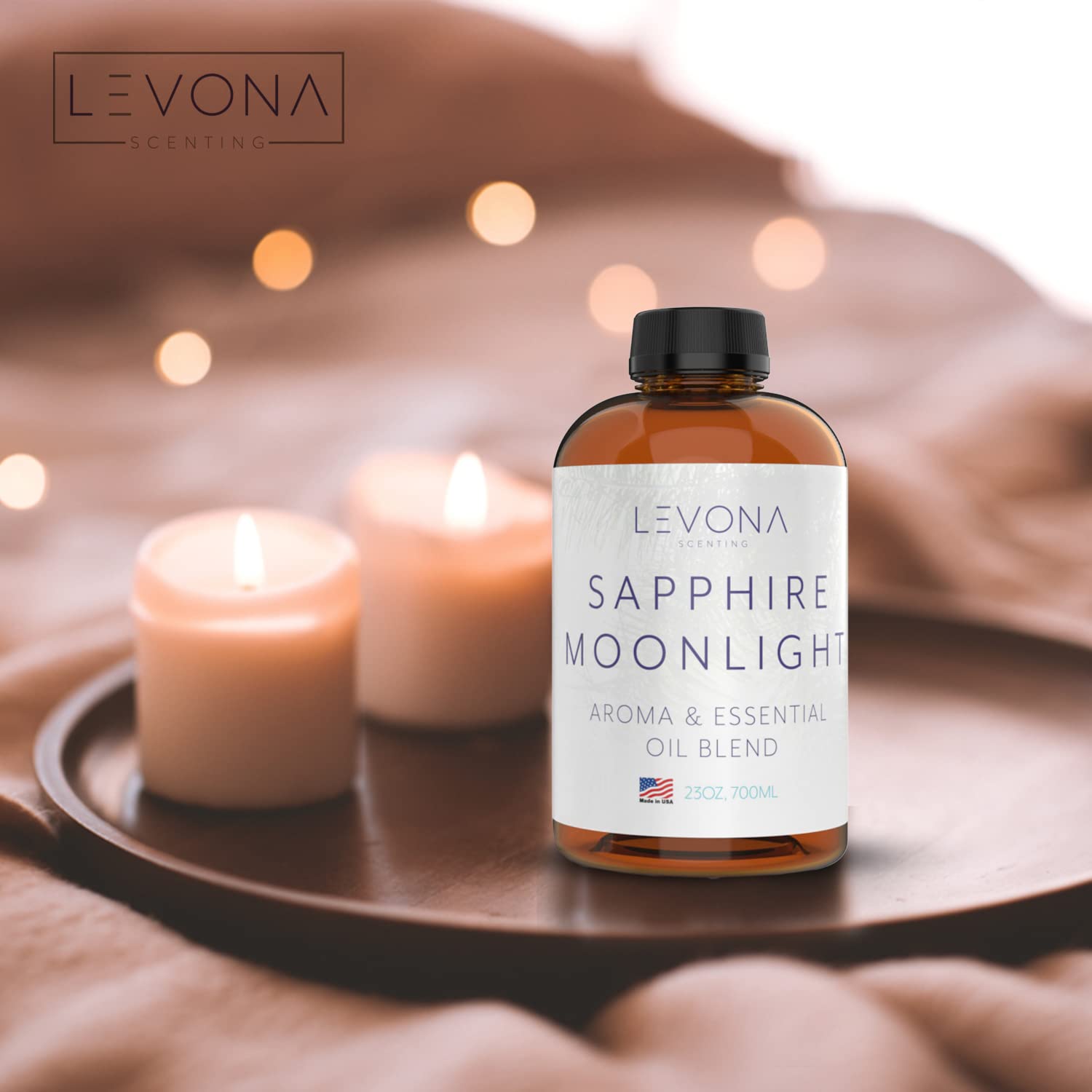 LEVONA Scent Sapphire-Moonlight USA-made seal confirms high-quality production.