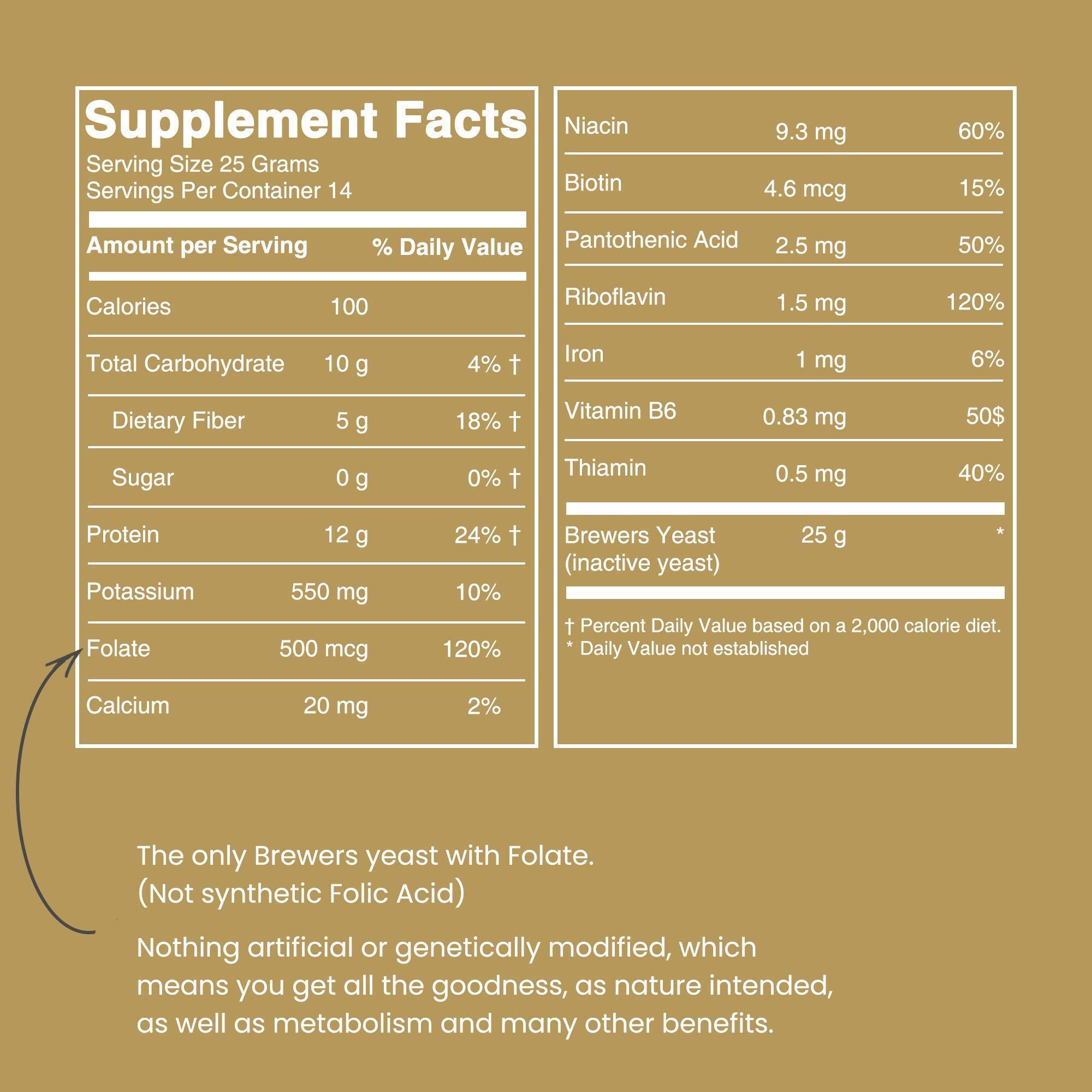 Lewis Labs Brewer's Yeast Flakes packaging emphasizes gluten-free, keto-friendly nutrition for active lifestyles.