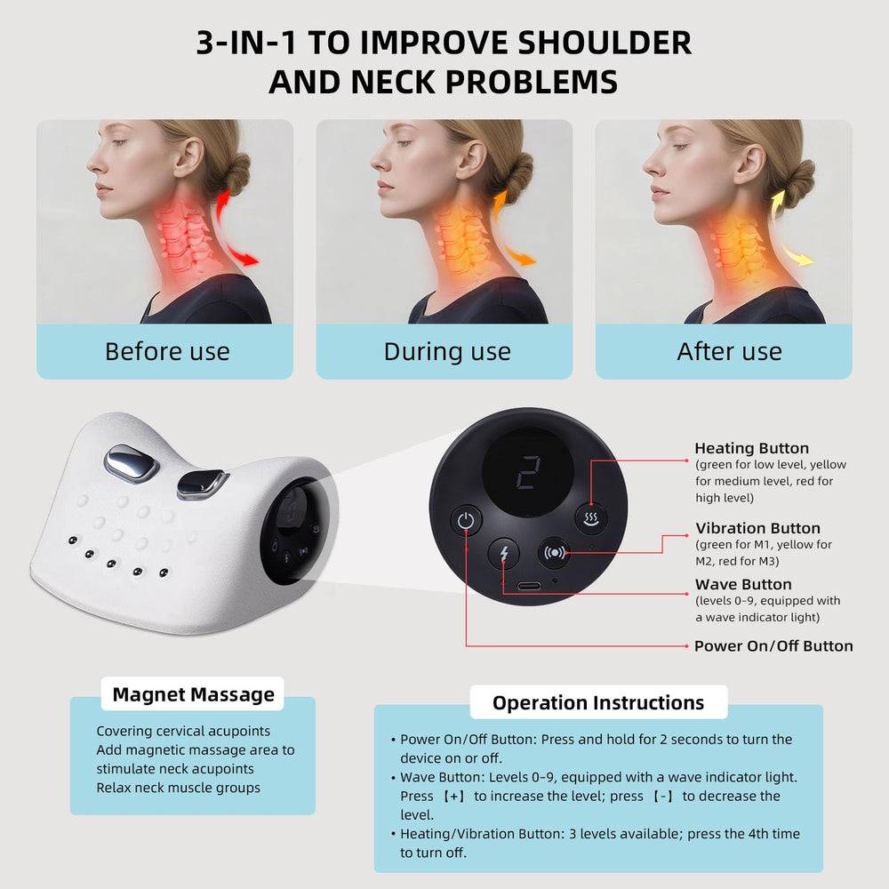 Sleek white finish on LeWiTools massager suitable for modern homes