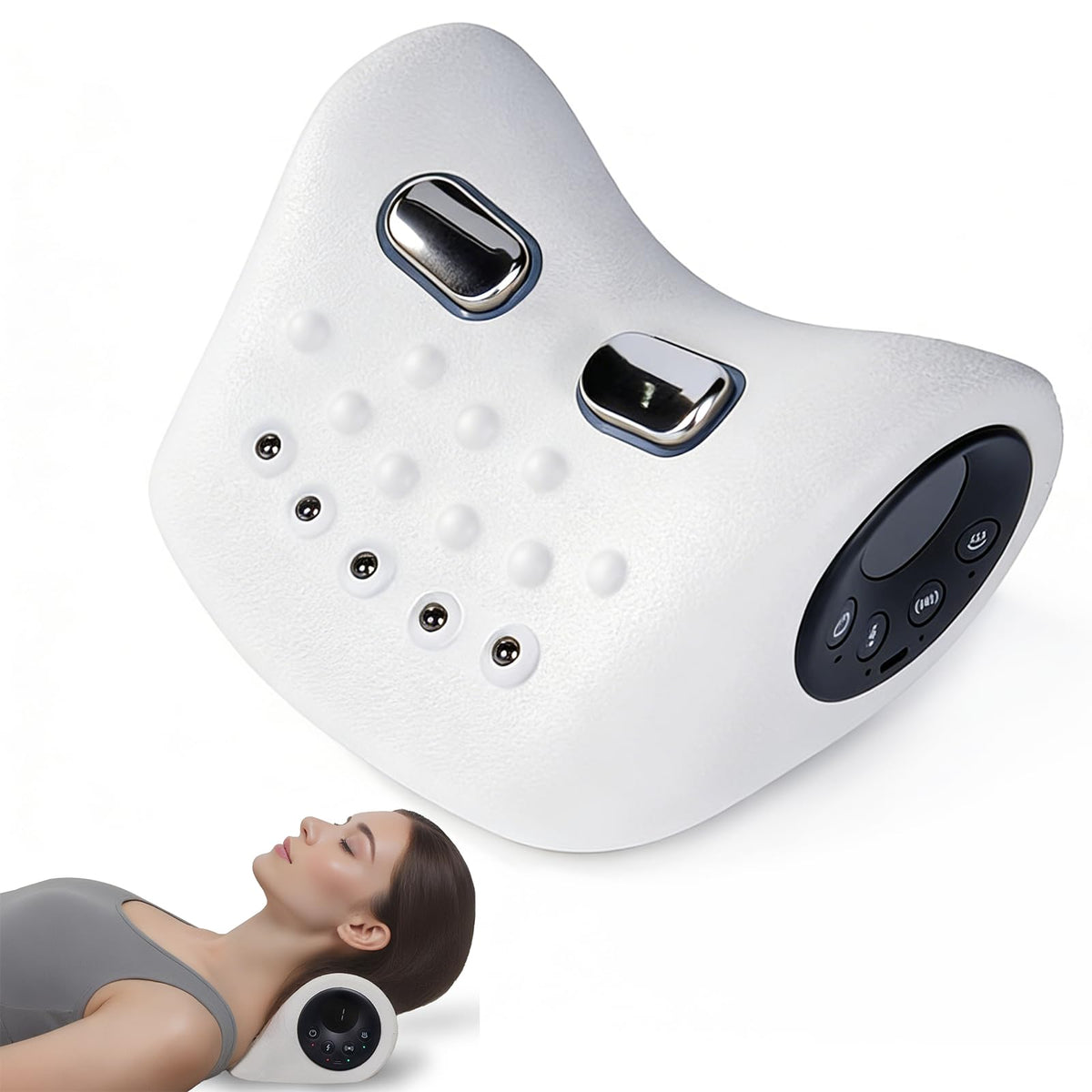 LeWiTools neck massager with 360 remote for easy home use