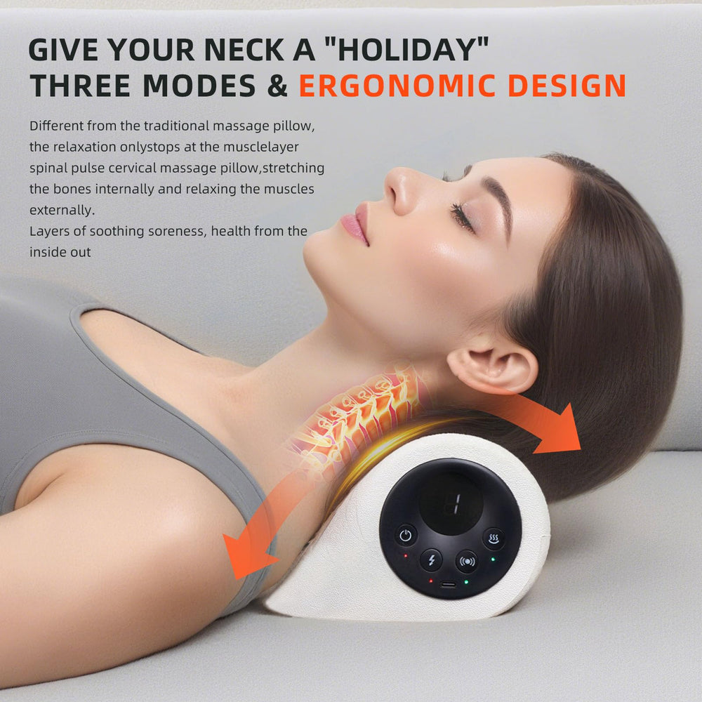 Ergonomic 26° angle on LeWiTools neck massager for comfortable fit