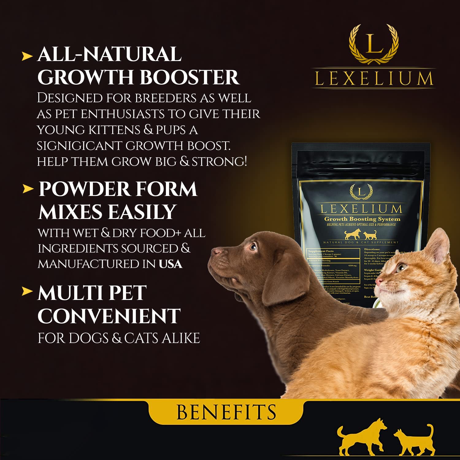 Lexelium weight gainer cat bowl mix shows easy food integration.