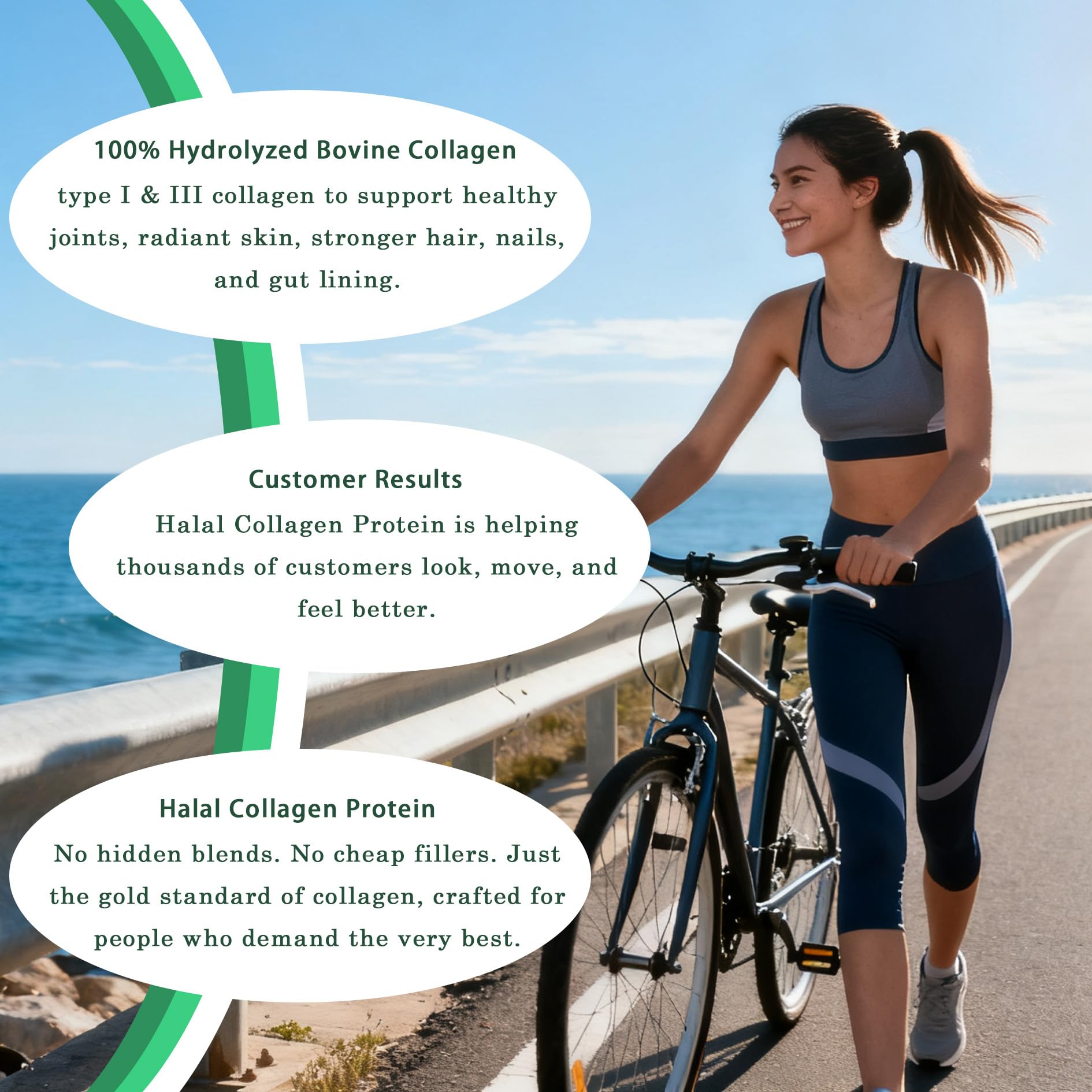 Lexenic Halal collagen powder added to coffee for seamless blend without flavor change