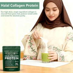 Lexenic Halal collagen powder supporting skin and nails in daily routine