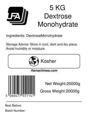 LFA Dextrose Monohydrate fine powder dissolves quickly in liquids for smooth blends.