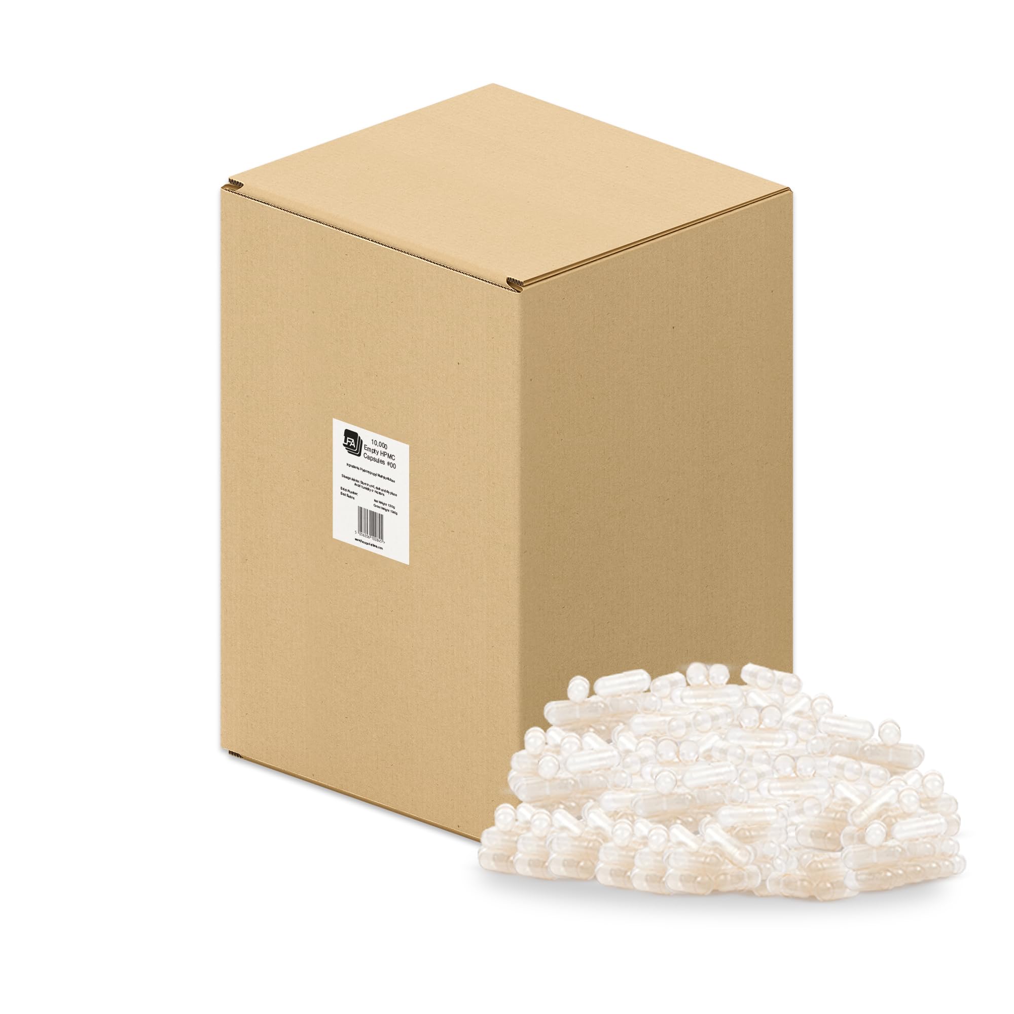 LFA empty capsules 00 vegan HPMC for DIY supplements and slow-release formats