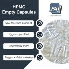 LFA HPMC shells resist humidity, keeping ingredients stable during mixing